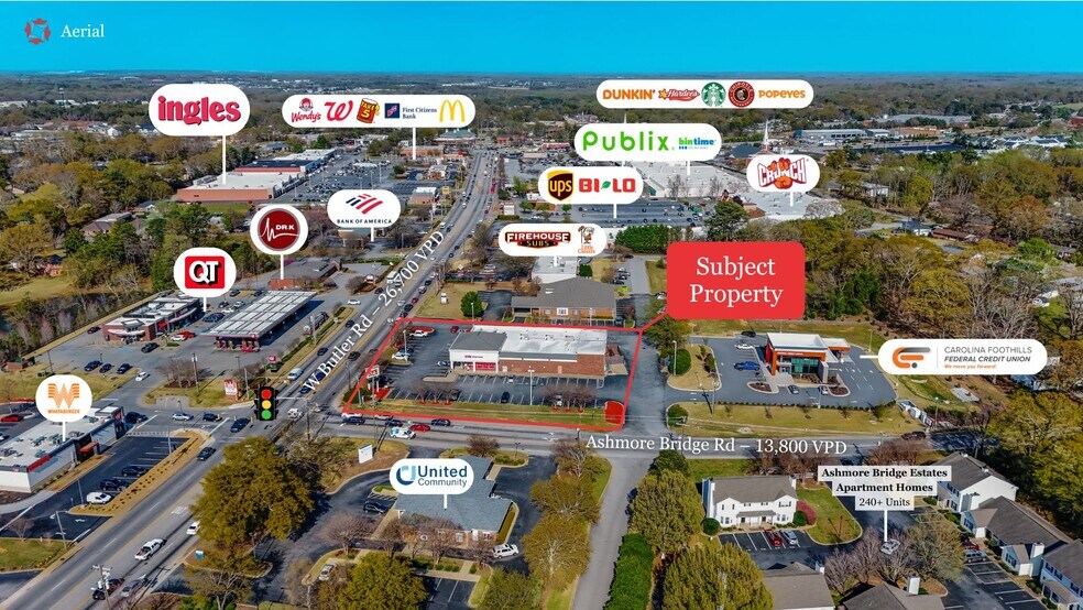 315 W Butler Rd, Mauldin, SC for sale - Aerial - Image 1 of 1