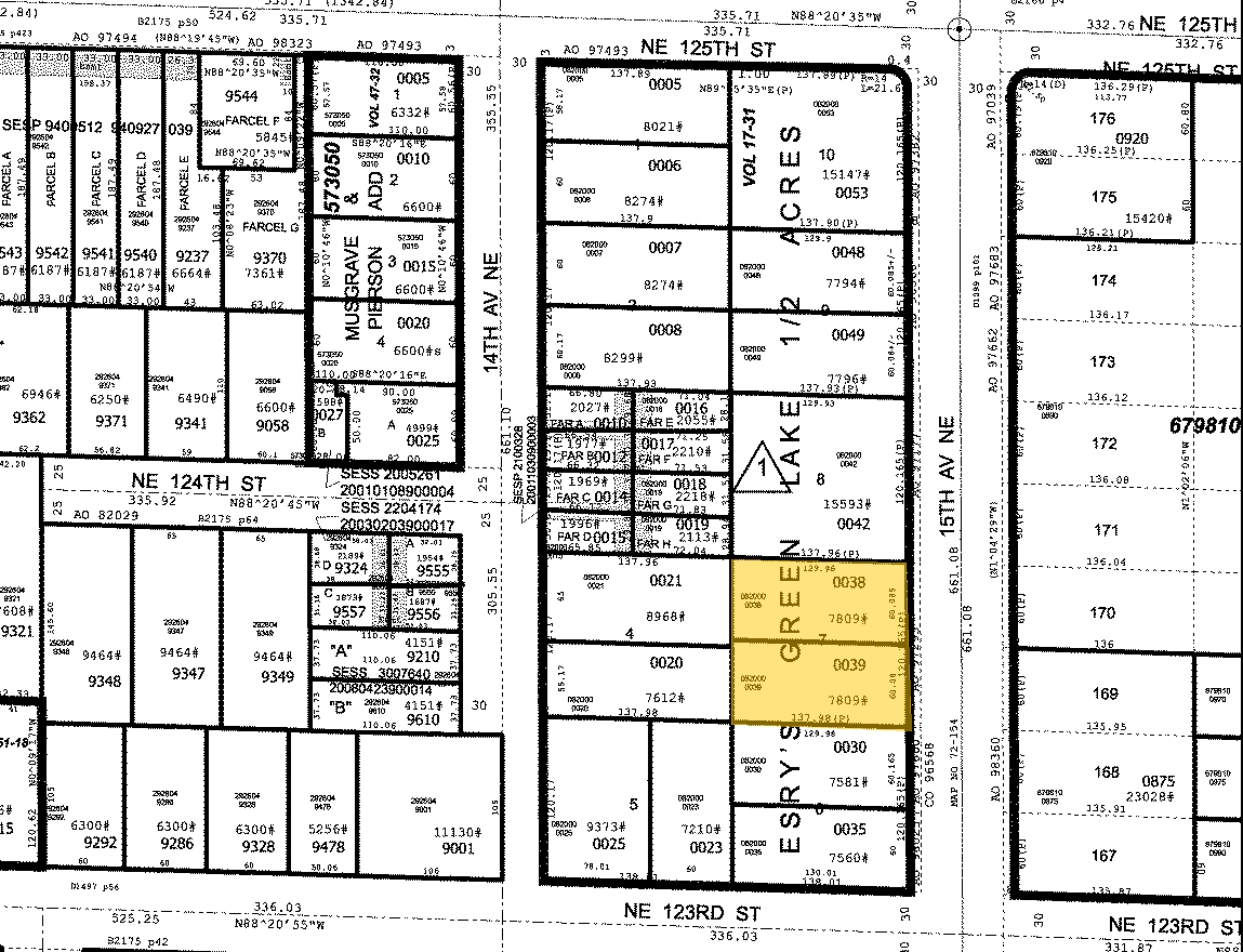 12317 15th Ave NE, Seattle, WA for lease Plat Map- Image 1 of 6