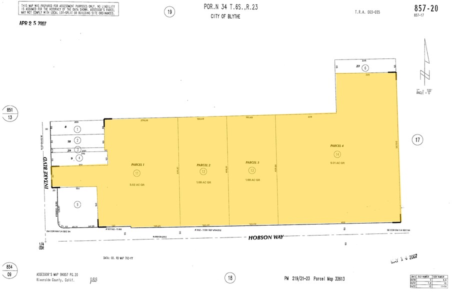 8960 E Hobsonway, Blythe, CA for sale - Plat Map - Image 2 of 6