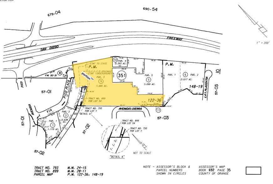 85 Via Pico Plz, San Clemente, CA for lease - Plat Map - Image 3 of 6