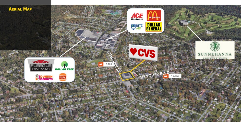 1650 Menoher Blvd, Johnstown, PA for sale - Aerial - Image 1 of 1