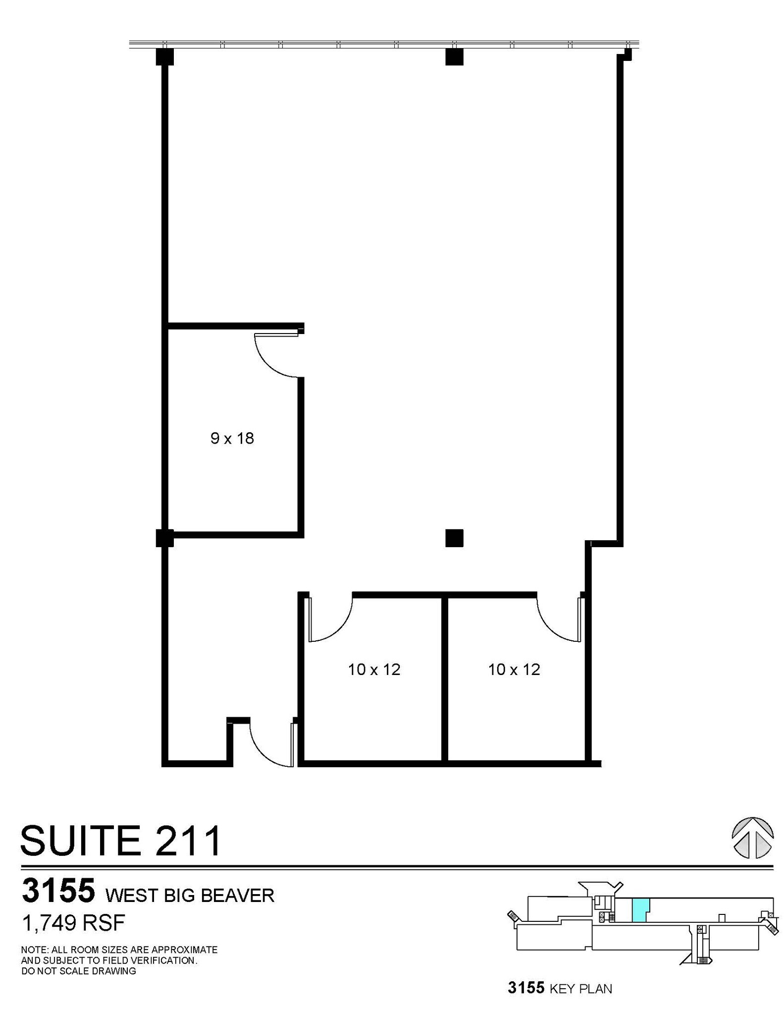 3155 W Big Beaver Rd, Troy, MI for lease Floor Plan- Image 1 of 1