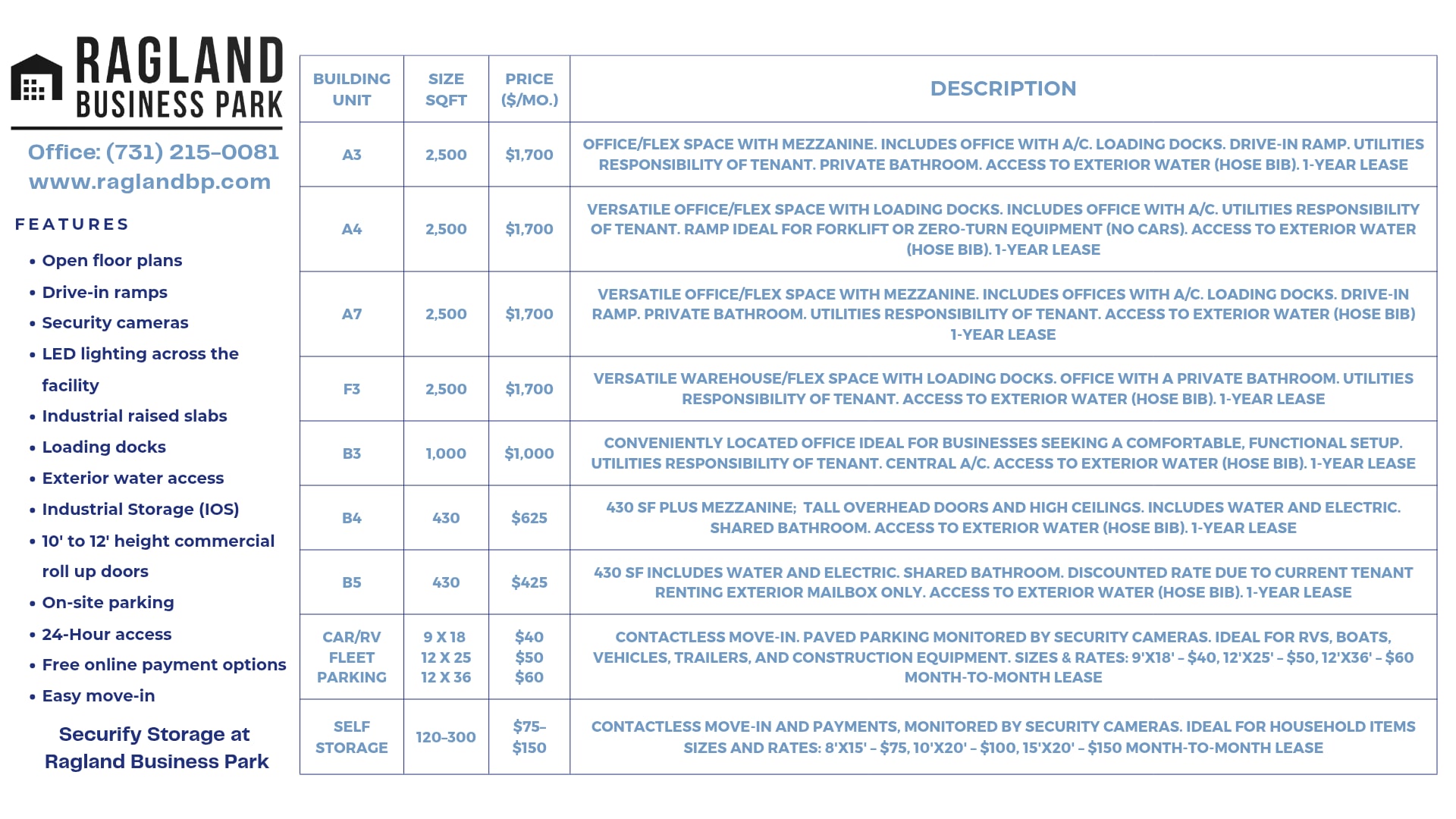 123-139 Ragland Rd, Jackson, TN for lease Interior Photo- Image 1 of 11