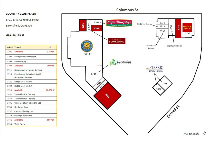 2832-3743 Columbus St, Bakersfield, CA for lease - Site Plan - Image 2 of 18