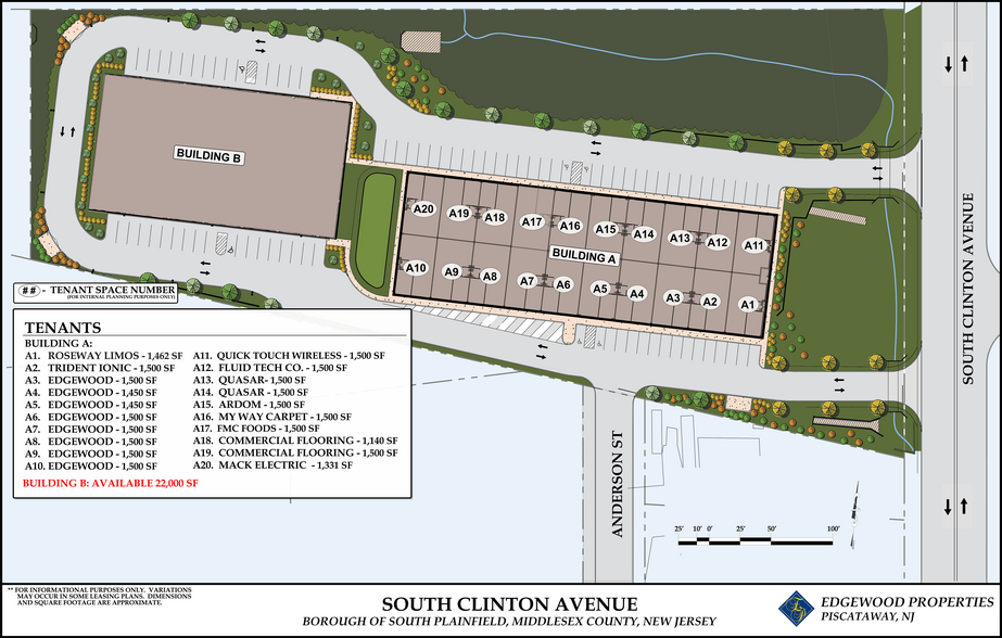 3301-3393 S Clinton Ave, South Plainfield, NJ for lease - Site Plan - Image 1 of 8