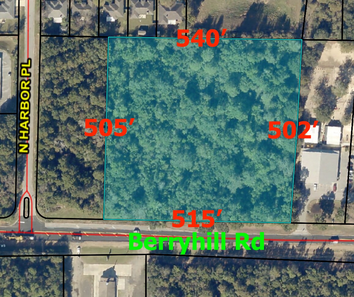 Berryhill Rd E/O Luther Fowler Drive, Pace, FL for sale Aerial- Image 1 of 1