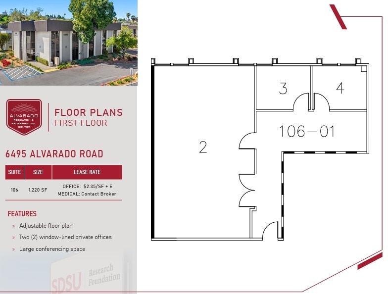 6475 Alvarado Rd, San Diego, CA for lease Floor Plan- Image 1 of 1