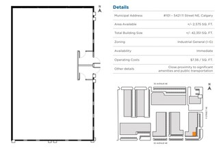 5421 11th St NE, Calgary, AB for lease Floor Plan- Image 1 of 1