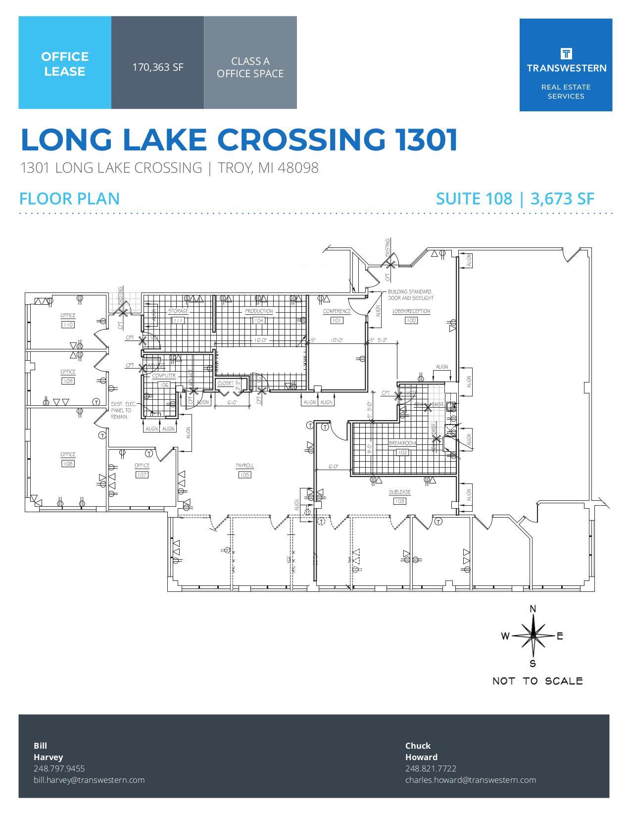 1301 W Long Lake Rd, Troy, MI for lease Floor Plan- Image 1 of 1