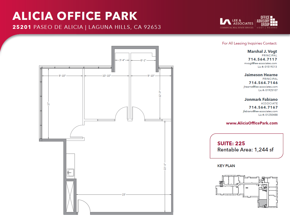 25231 Paseo de Alicia, Laguna Hills, CA for lease Floor Plan- Image 1 of 1