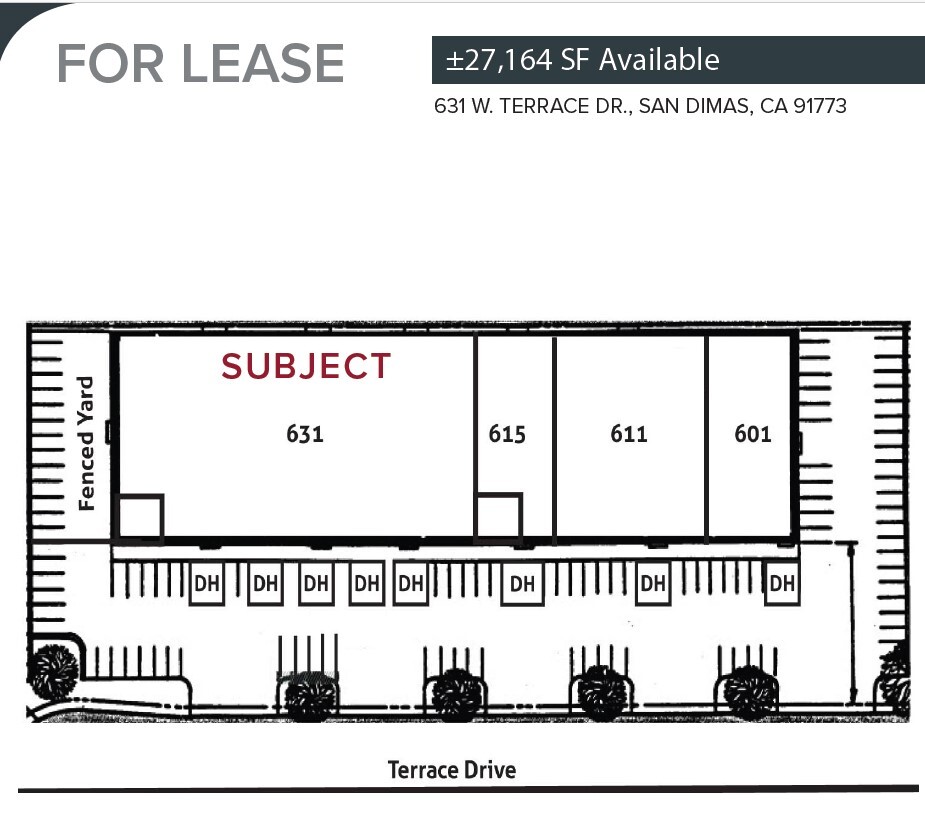 601-633 Terrace Dr, San Dimas, CA for lease Site Plan- Image 1 of 1