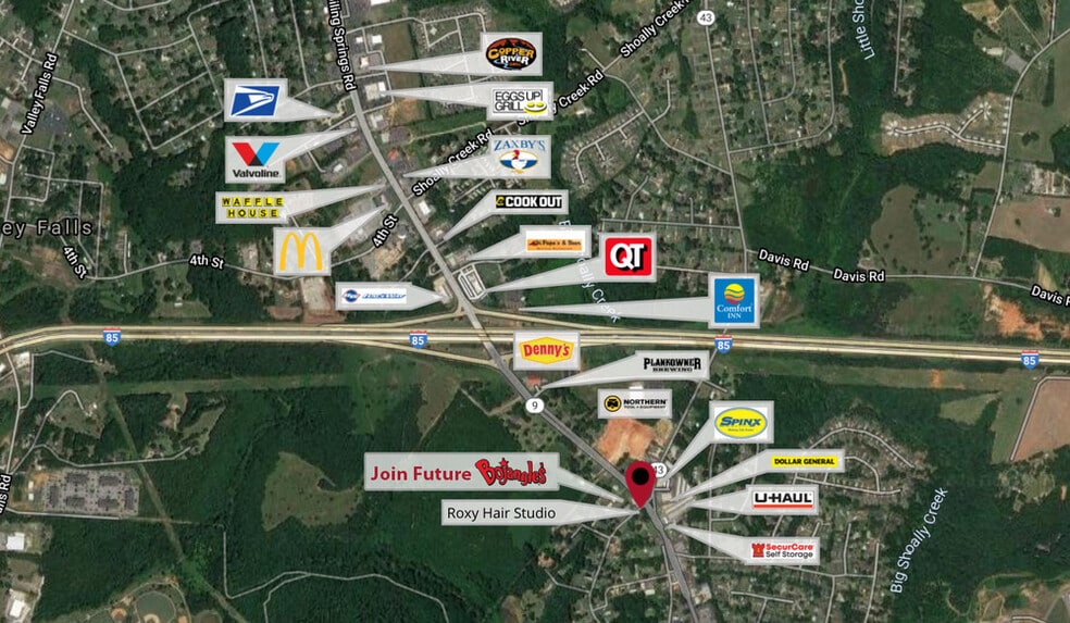 Melody Lane & Boiling Springs Rd, Boiling Springs, SC for lease - Aerial - Image 3 of 3