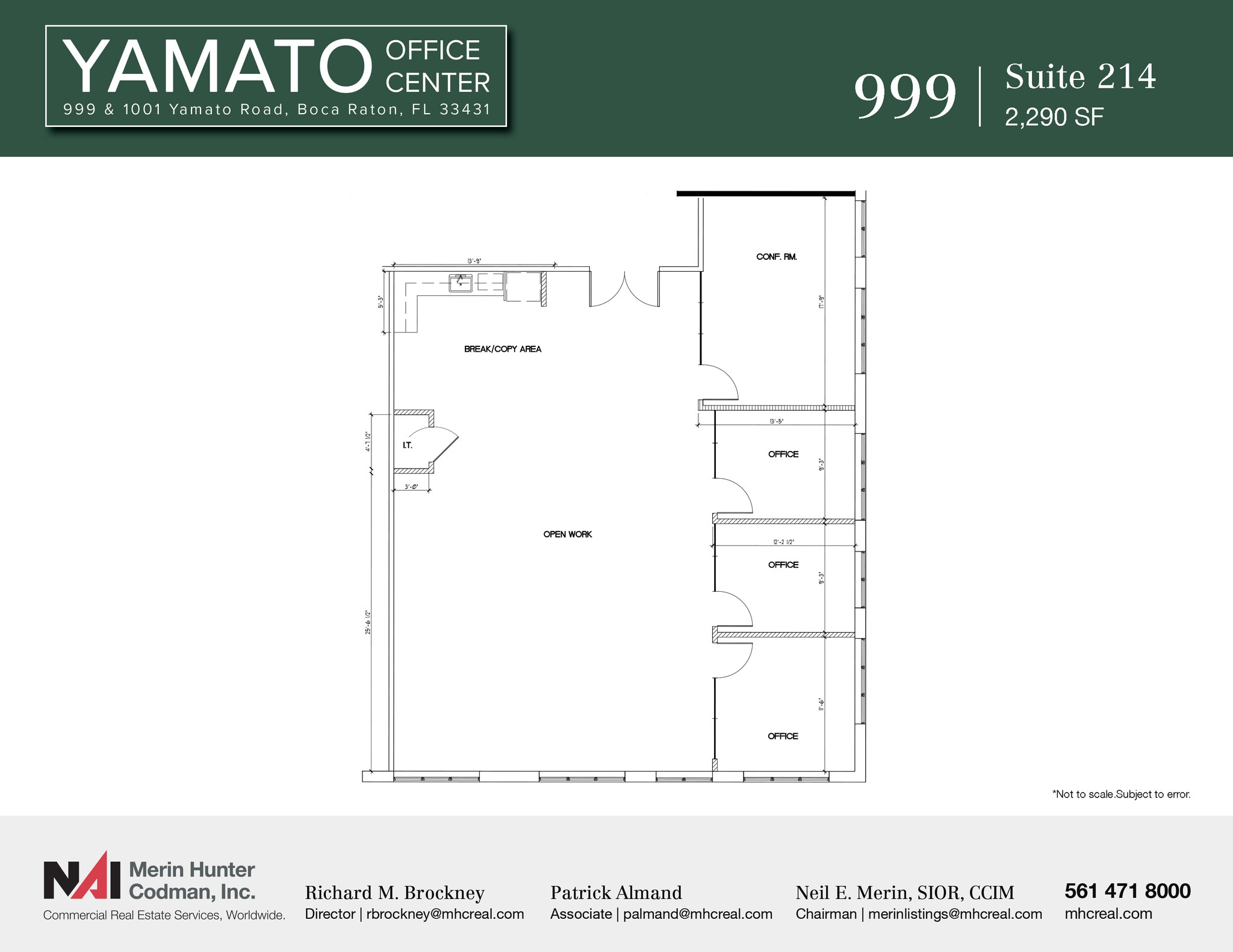 999-1001 W Yamato Rd, Boca Raton, FL for lease Floor Plan- Image 1 of 2