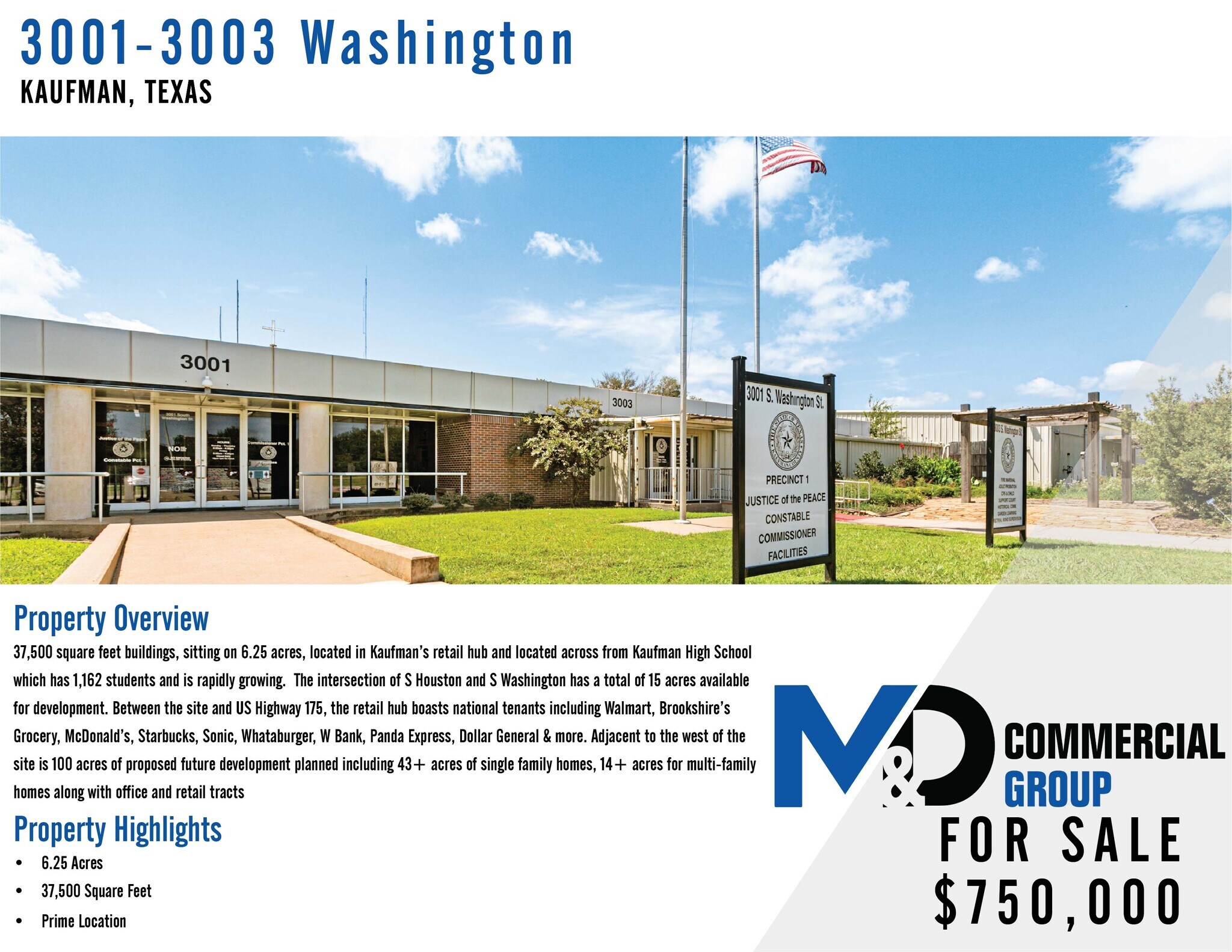 3001-3003 Washington, Kaufman, TX for sale Primary Photo- Image 1 of 1