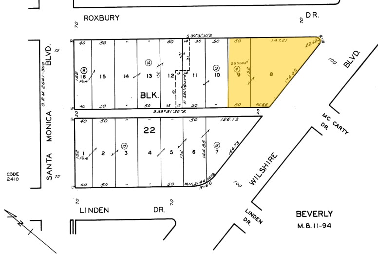 9701 Wilshire Blvd, Beverly Hills, CA for lease - Plat Map - Image 2 of 26