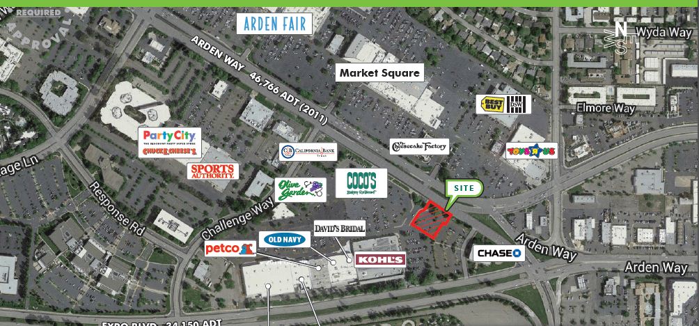 Arden Fair Mall Map 1896 Arden Way, Sacramento, Ca 95815 - Arden Way Outparcel | Loopnet