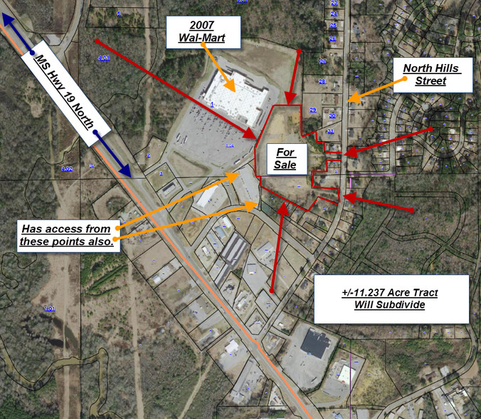 Meridian Ms Zoning Map Ms-19 @ 20Th Street Ext., Meridian, Ms 39307 - Riverbirch, 11 Acres, Next  To Wal-Mart | Loopnet