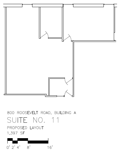 800 Roosevelt Rd, Glen Ellyn, IL for lease Floor Plan- Image 1 of 1