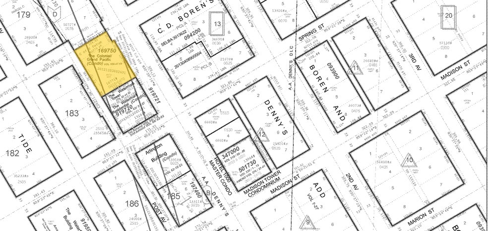 1113-1123 1st Ave, Seattle, WA for lease - Plat Map - Image 2 of 5