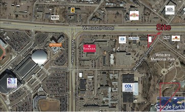 1101 W Russell St, Sioux Falls, SD - aerial  map view