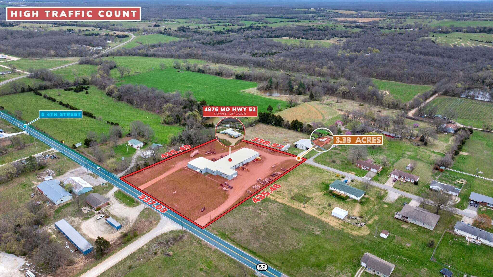 4876 Highway 52, Stover, MO for sale Aerial- Image 1 of 21