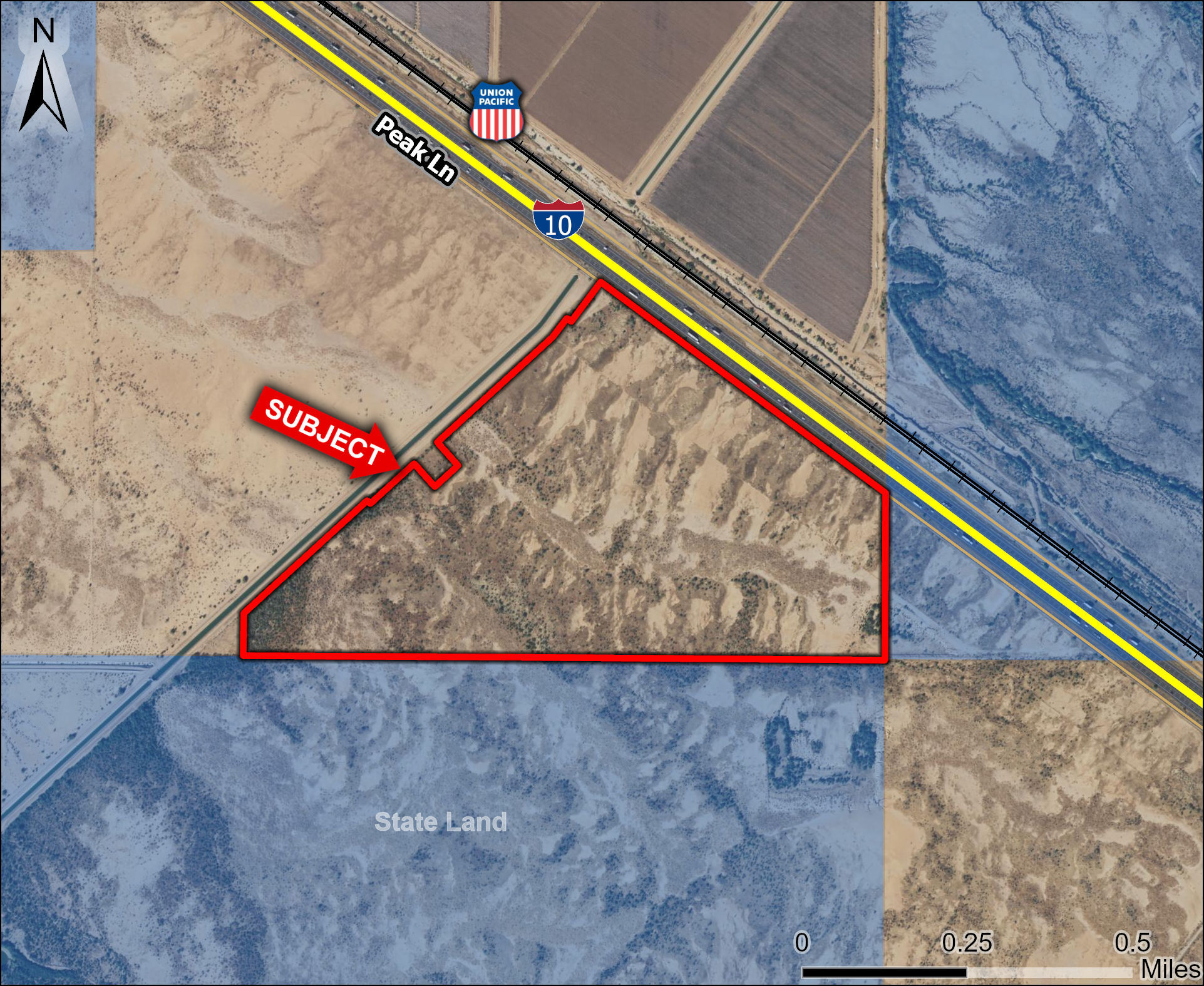 Interstate 10, Eloy, AZ for sale Aerial- Image 1 of 5