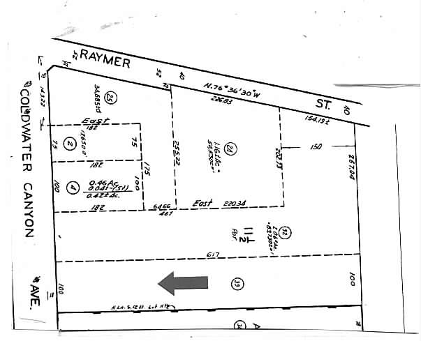 7306 Coldwater Canyon Ave, North Hollywood, CA for lease - Plat Map - Image 2 of 4