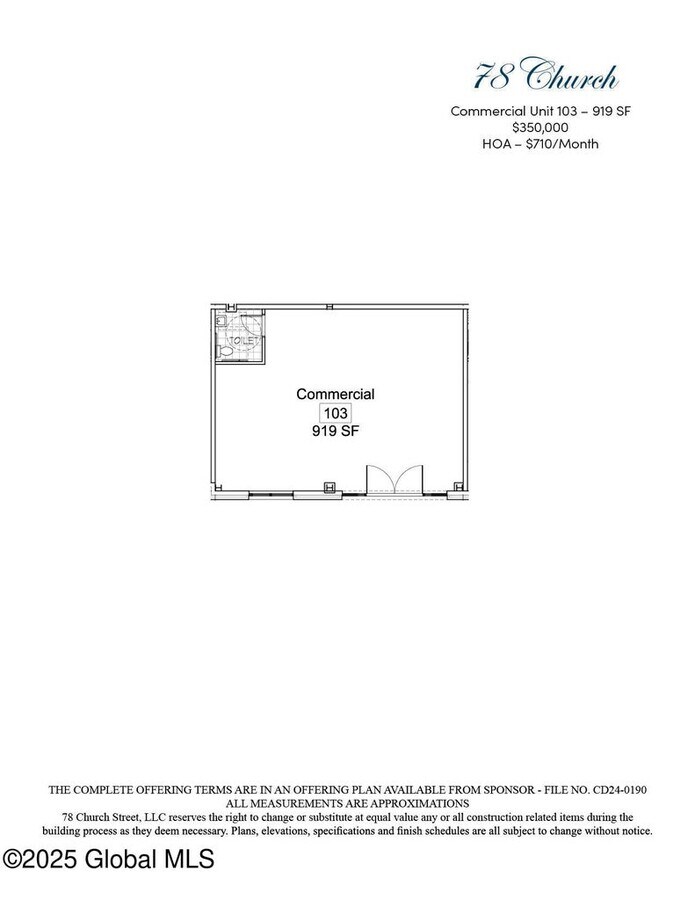 78 Church St, Saratoga Springs, NY 12866 - Unit 103 - - Floor Plan - Image 1 of 1