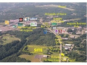 375-391 Civic Center Dr, Augusta, ME - AERIAL  map view - Image1