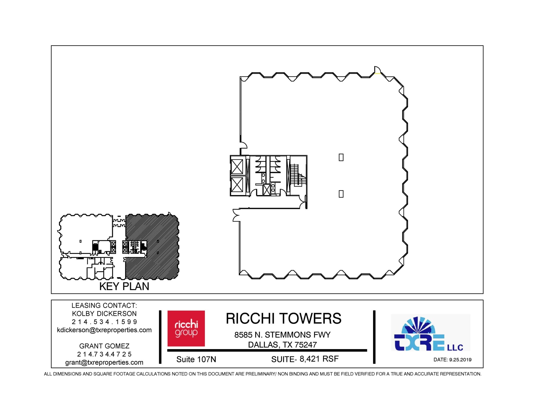 8585 N Stemmons Fwy, Dallas, TX for lease Floor Plan- Image 1 of 1