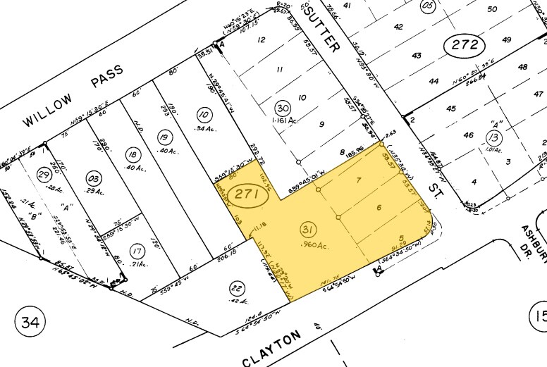 1851 Sutter St, Concord, CA for lease - Plat Map - Image 2 of 3
