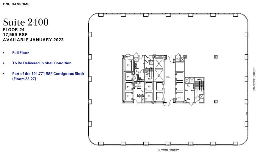 1 Sansome St, San Francisco, CA for lease Floor Plan- Image 1 of 1