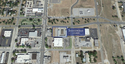 104 W Gore Blvd, Lawton, OK - aerial  map view