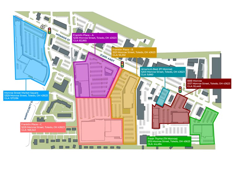 5329-5333 Monroe St, Toledo, OH for sale - Site Plan - Image 1 of 1