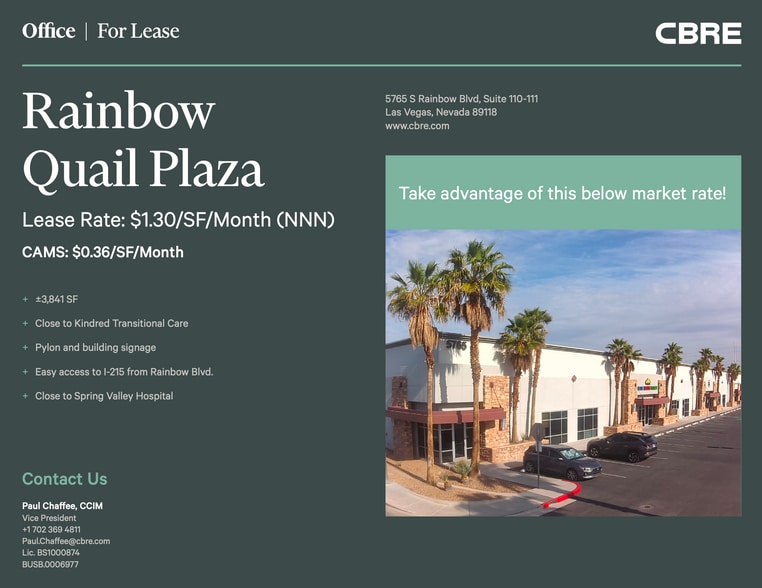 5765 S Rainbow Blvd, Las Vegas, NV for lease - Building Photo - Image 1 of 40