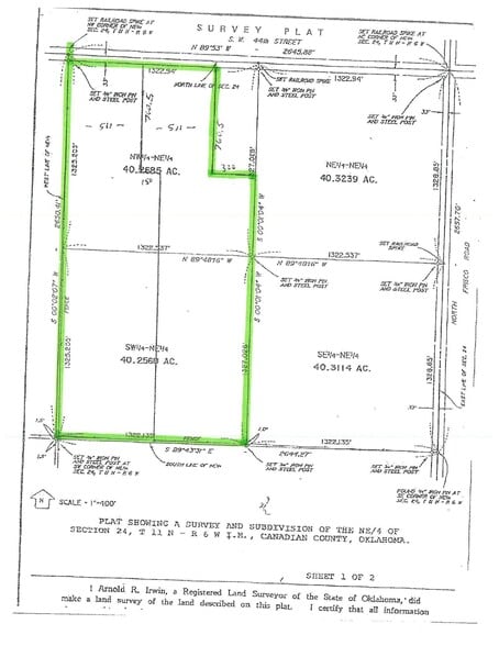 14040 SW 44th St, Yukon, OK for sale - Plat Map - Image 2 of 10