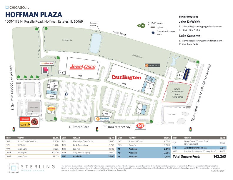 1001-1175 N Roselle Rd, Hoffman Estates, IL 60169 - Retail for Lease
