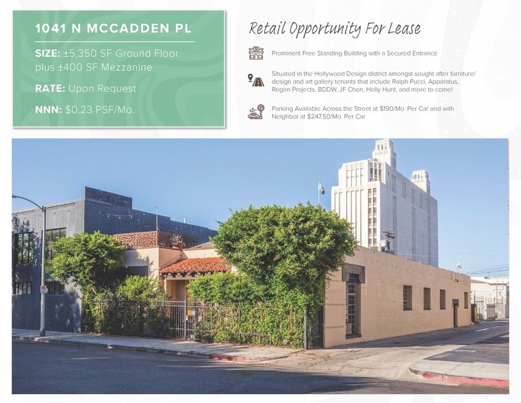 1041 N McCadden Pl, Los Angeles, CA for lease - Building Photo - Image 2 of 17