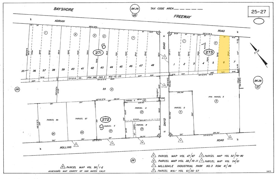 1501 Adrian Rd, Burlingame, CA for lease - Plat Map - Image 3 of 3