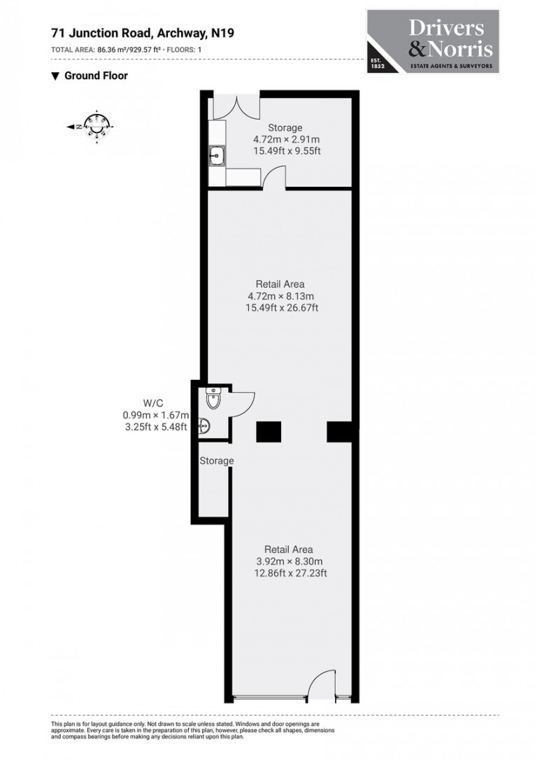 71 Junction Rd, London for lease Floor Plan- Image 1 of 5