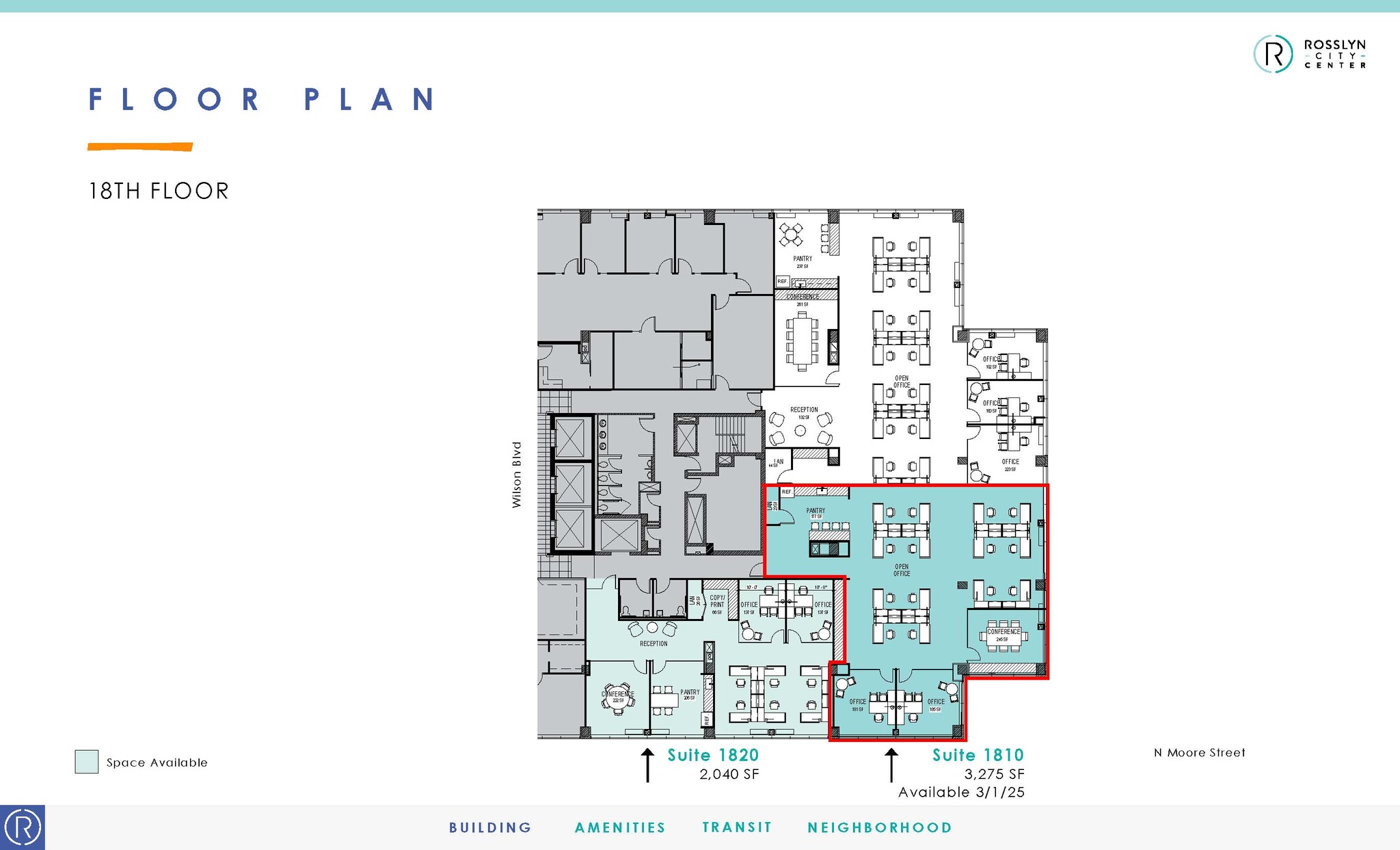 1700 N Moore St, Arlington, VA for lease Floor Plan- Image 1 of 1