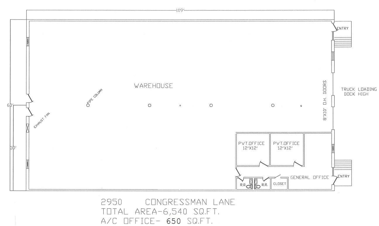 2945-2965 Congressman Ln, Dallas, TX for lease Floor Plan- Image 1 of 1