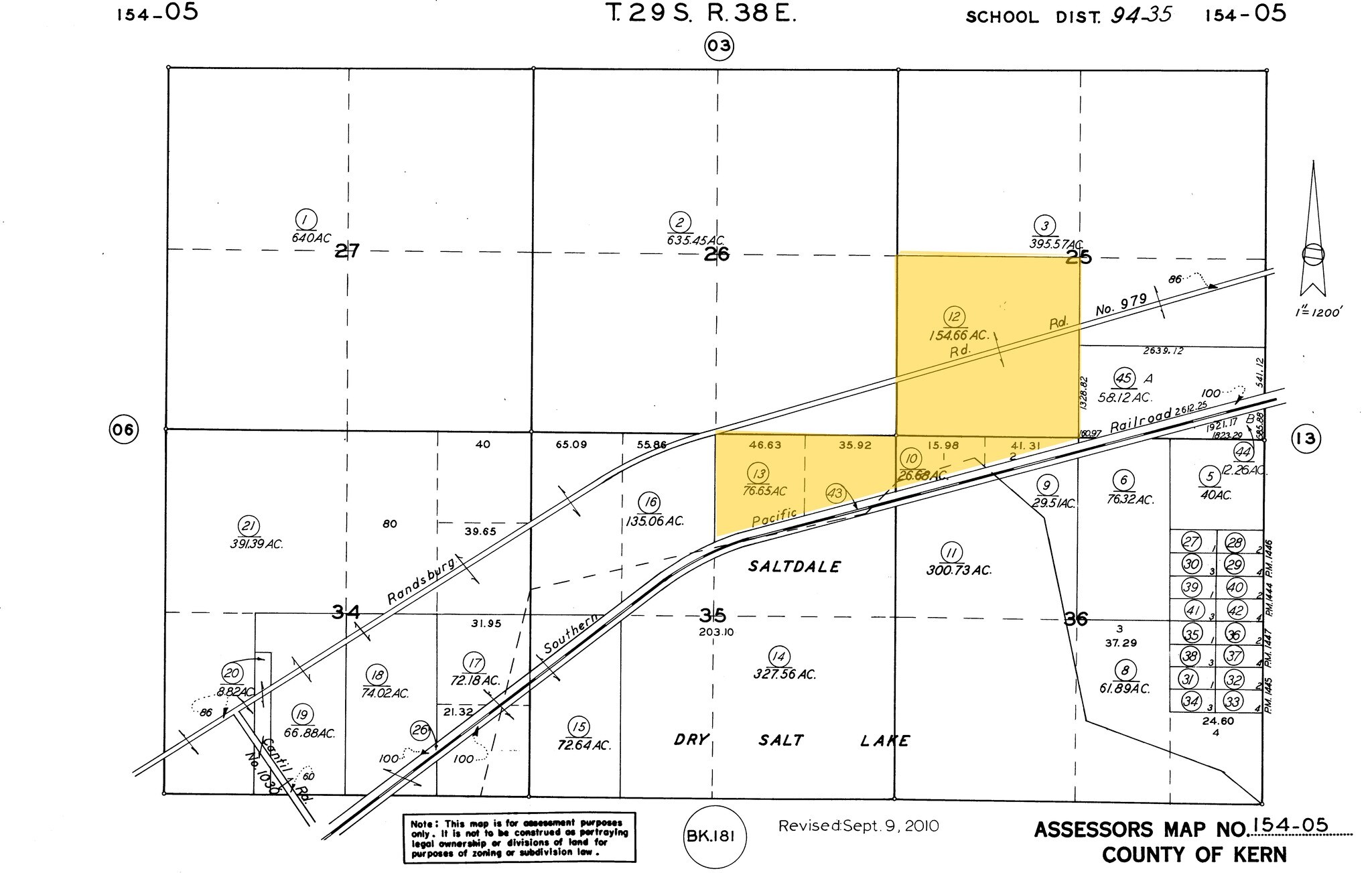 Garlock & Randsburg Rd, Garlock, CA for sale Plat Map- Image 1 of 1