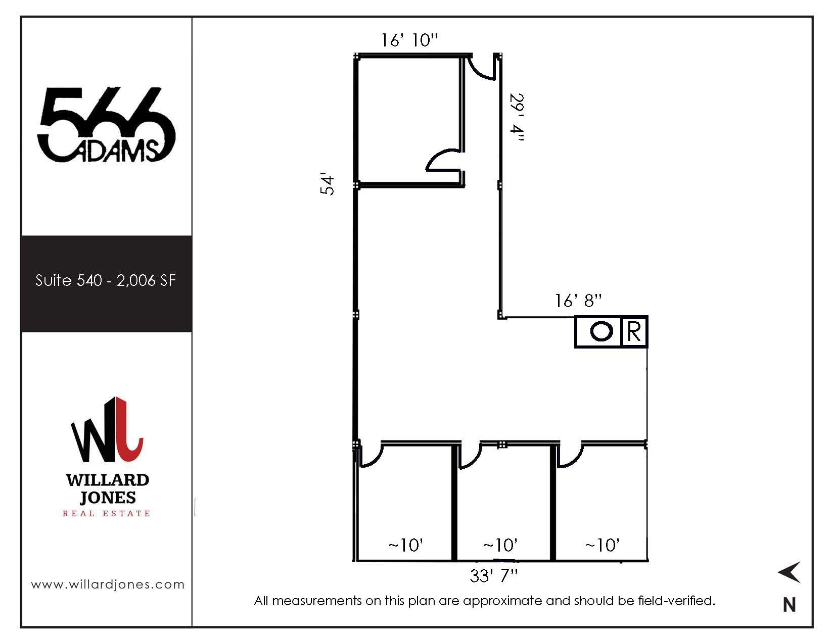 566 W Adams St, Chicago, IL for lease Floor Plan- Image 1 of 1