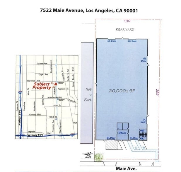 7522 Maie Ave, Los Angeles, CA for lease Floor Plan- Image 1 of 1