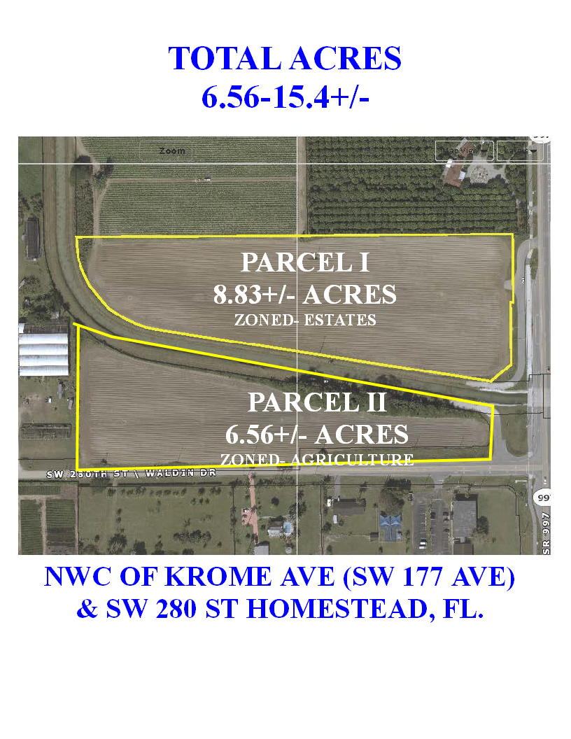 NWC SW 280 ST & Krome ave, Homestead, FL for sale Primary Photo- Image 1 of 9