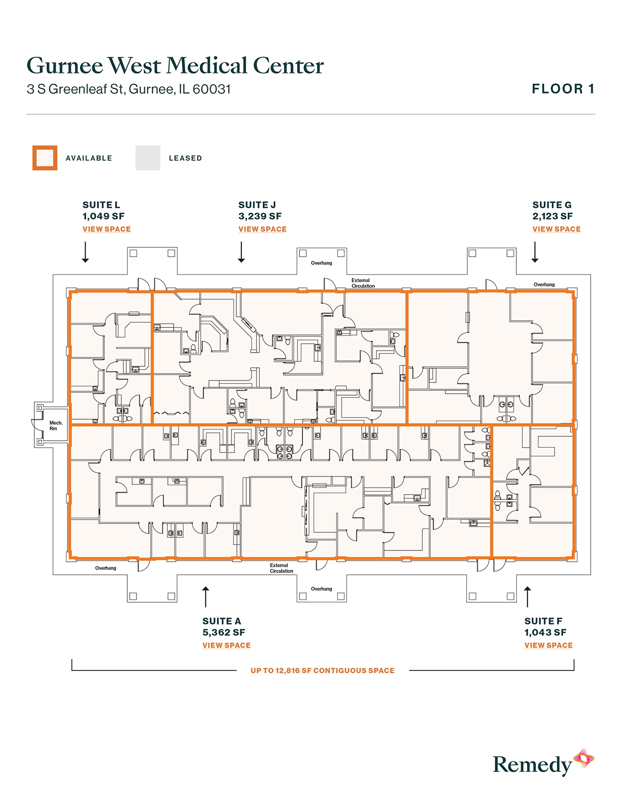 3 S Greenleaf Ave, Gurnee, IL for lease Floor Plan- Image 1 of 1