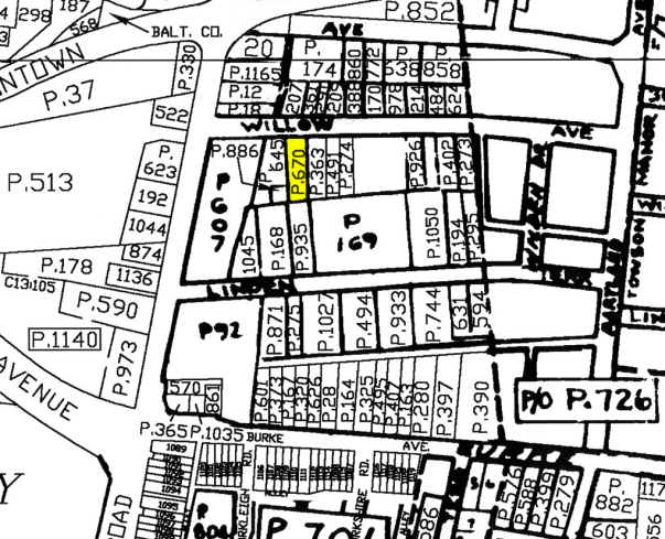 16 Willow Ave, Towson, MD for sale - Plat Map - Image 1 of 1