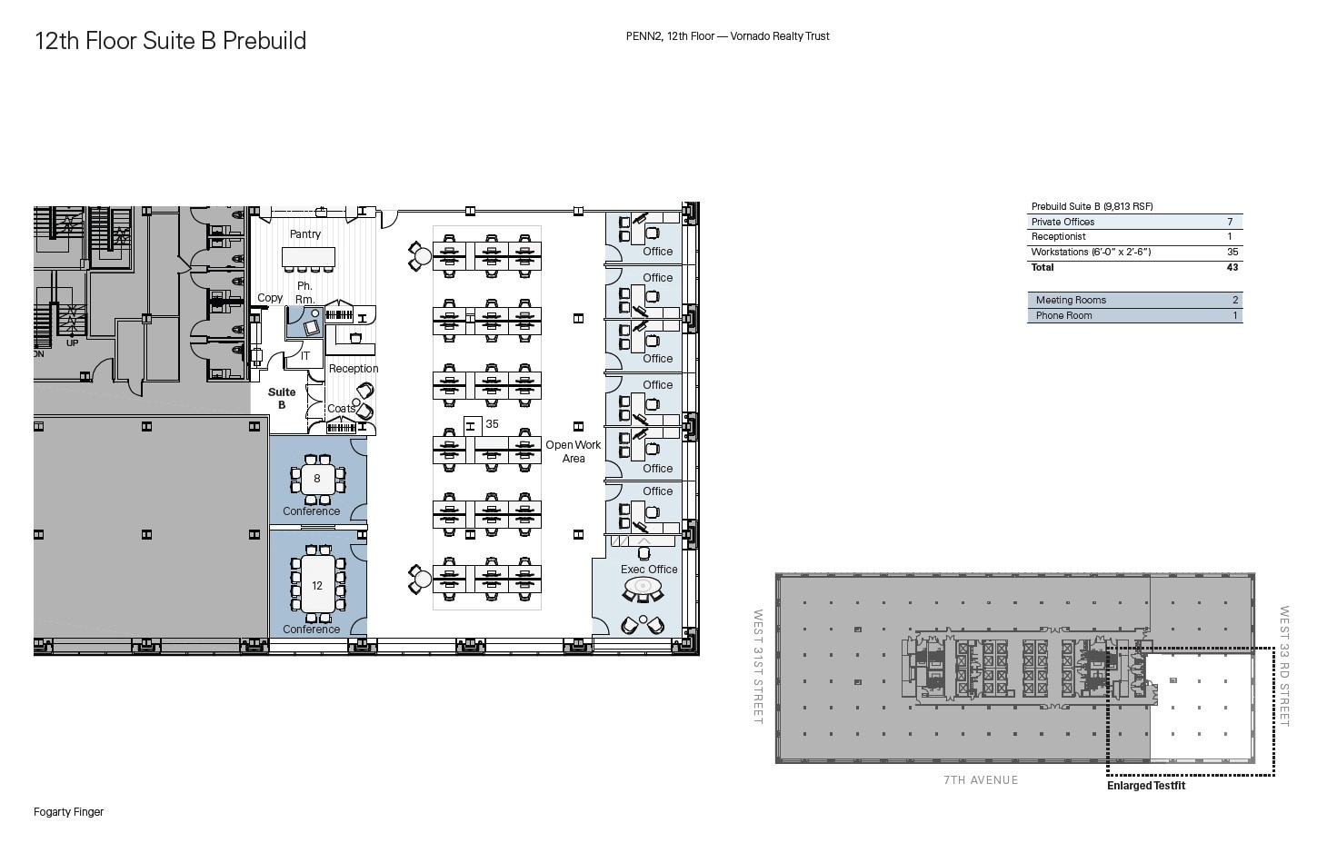PENN 2, New York, NY for lease Floor Plan- Image 1 of 2