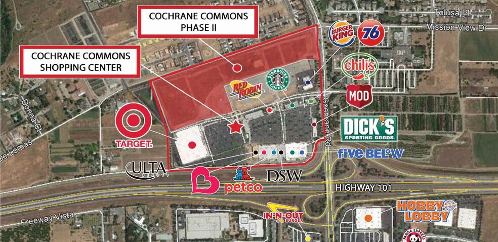 1100 Cochrane Rd, Morgan Hill, CA for lease - Aerial - Image 2 of 9